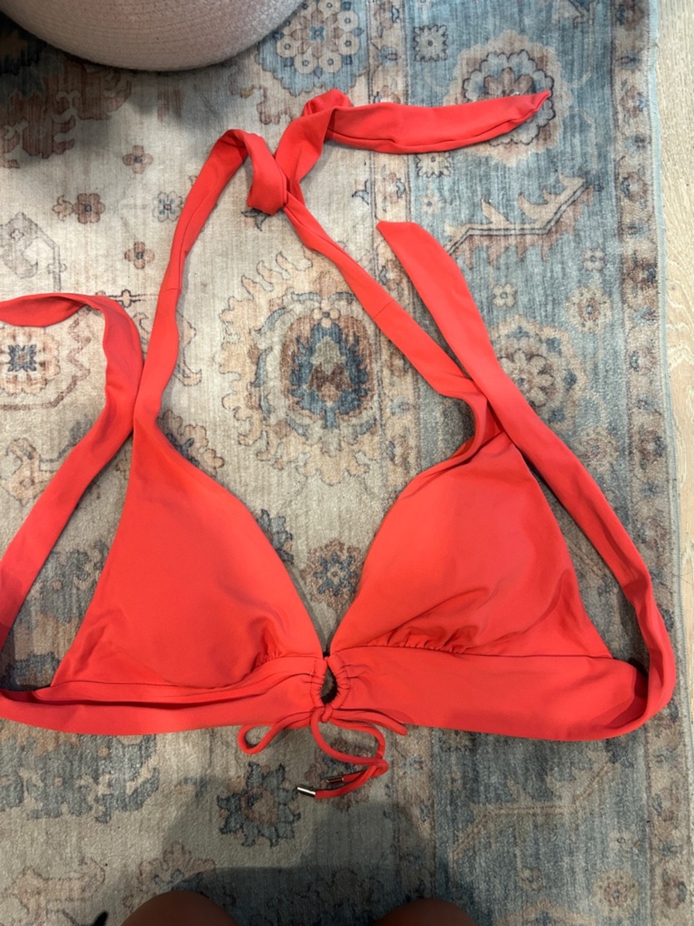 Robin Piccone Coral Tie-Halter Bikini Top